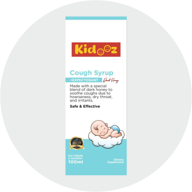 Kidooz Syrup - Cough Syrup + Expectorant + Dark Honey